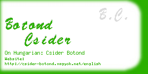 botond csider business card